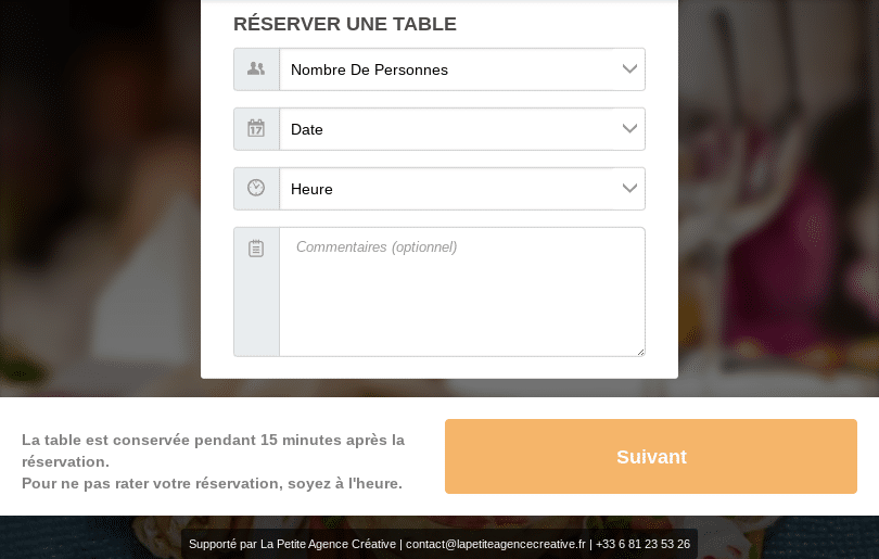 La réservation en ligne pour les restaurants